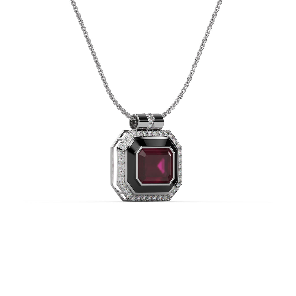 Diamond Cluster Pendant WSE194 - View 2