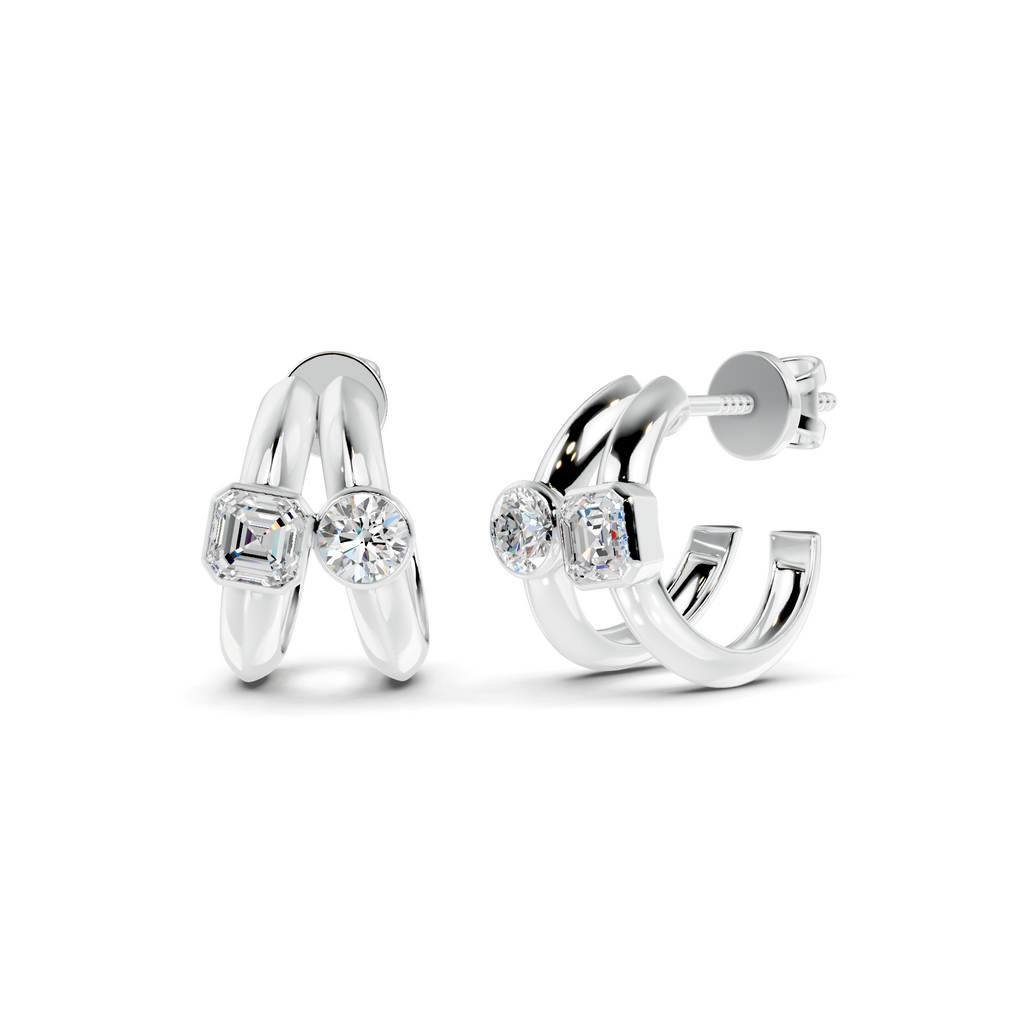 Diamond Stud Earrings WSE245 - View 3