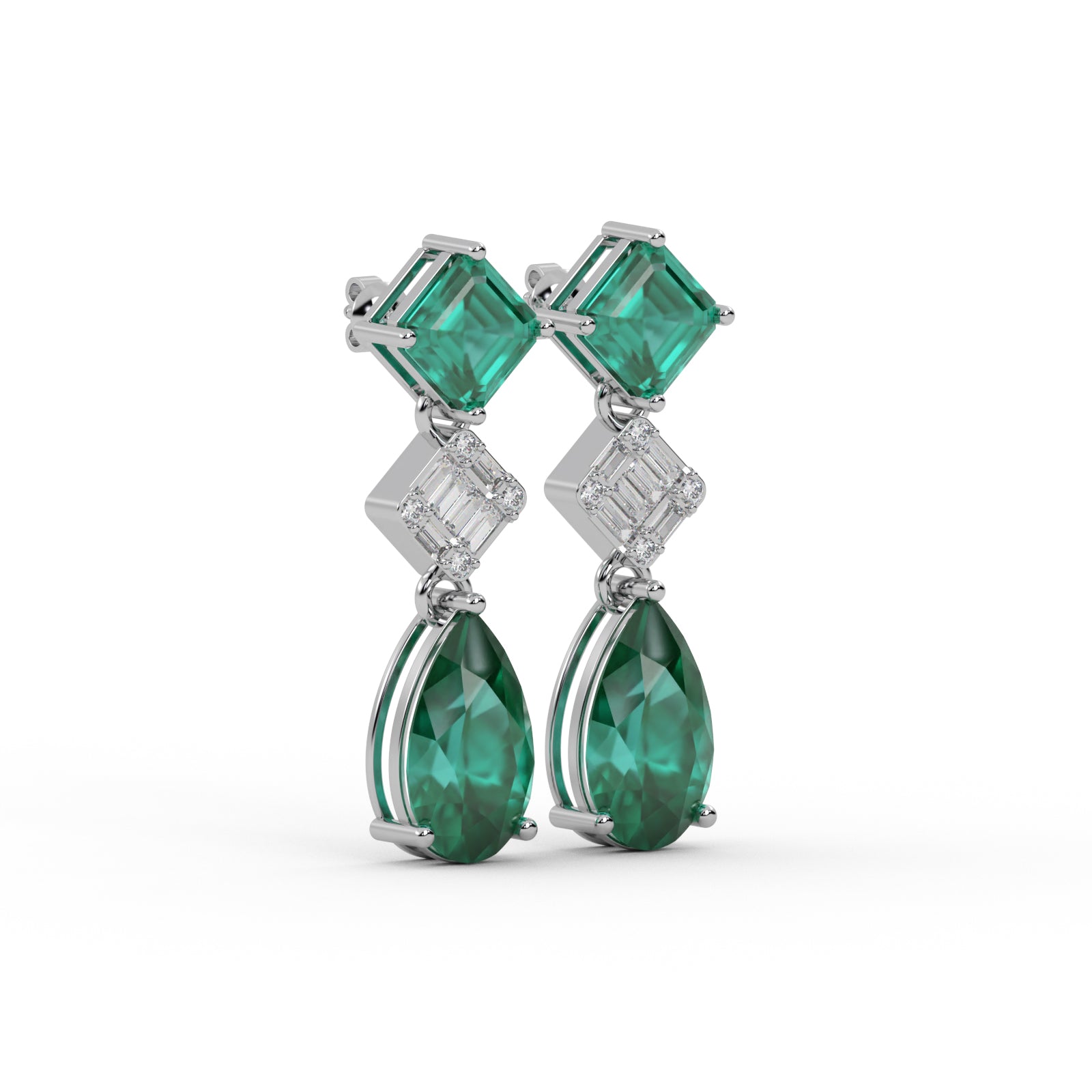 Diamond Marquise Earrings WSE162 - View 3