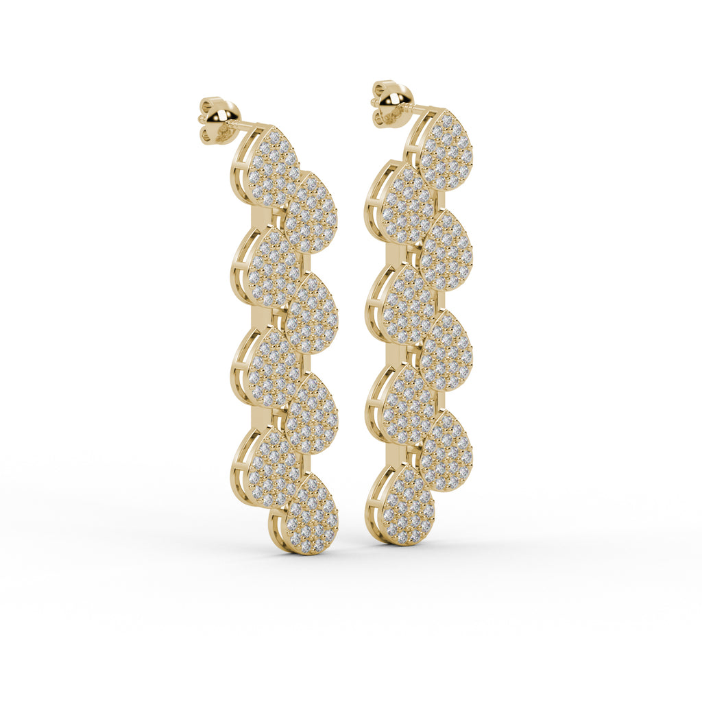 Diamond Chandelier Earrings WSE154 - View 4