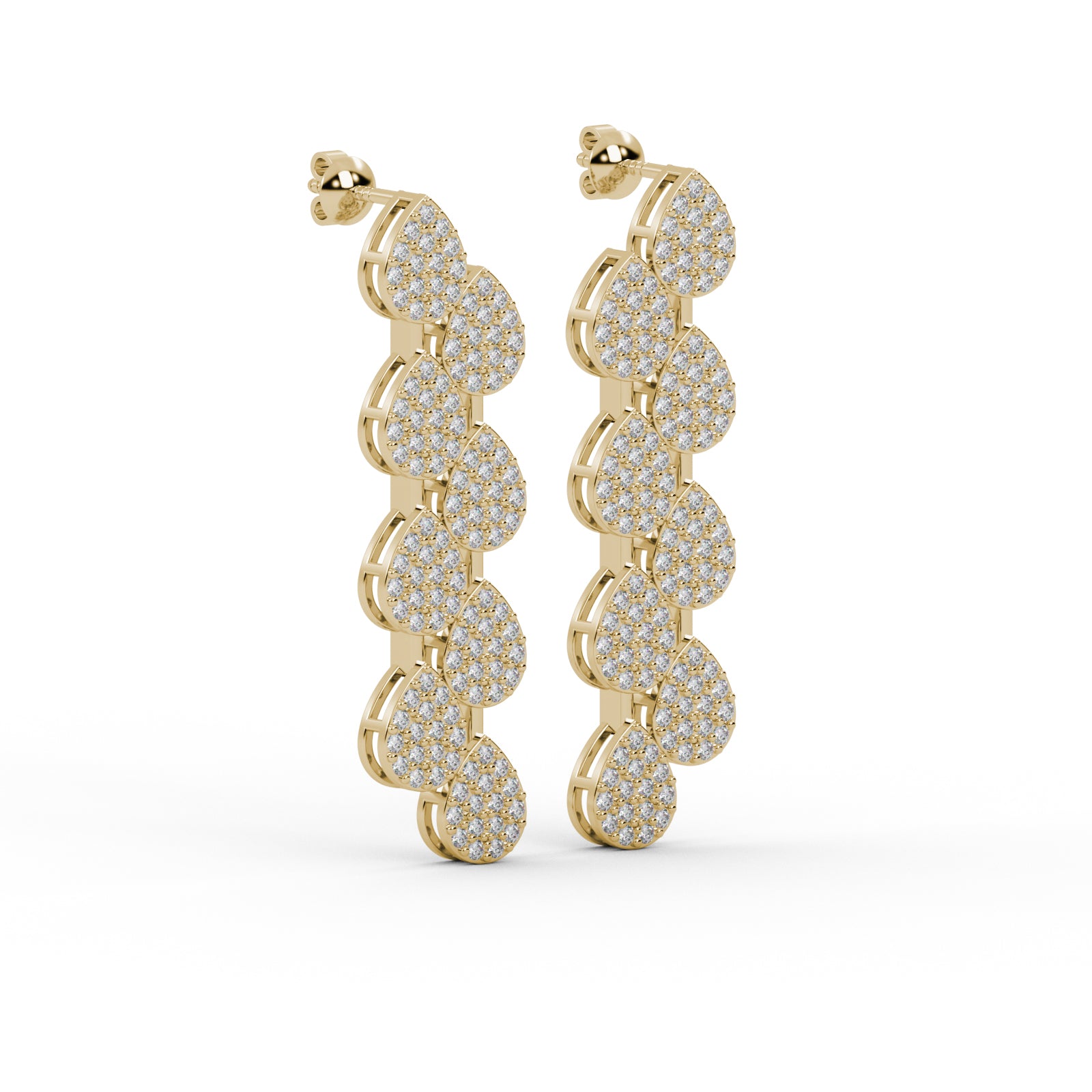 Diamond Chandelier Earrings WSE154 - View 4