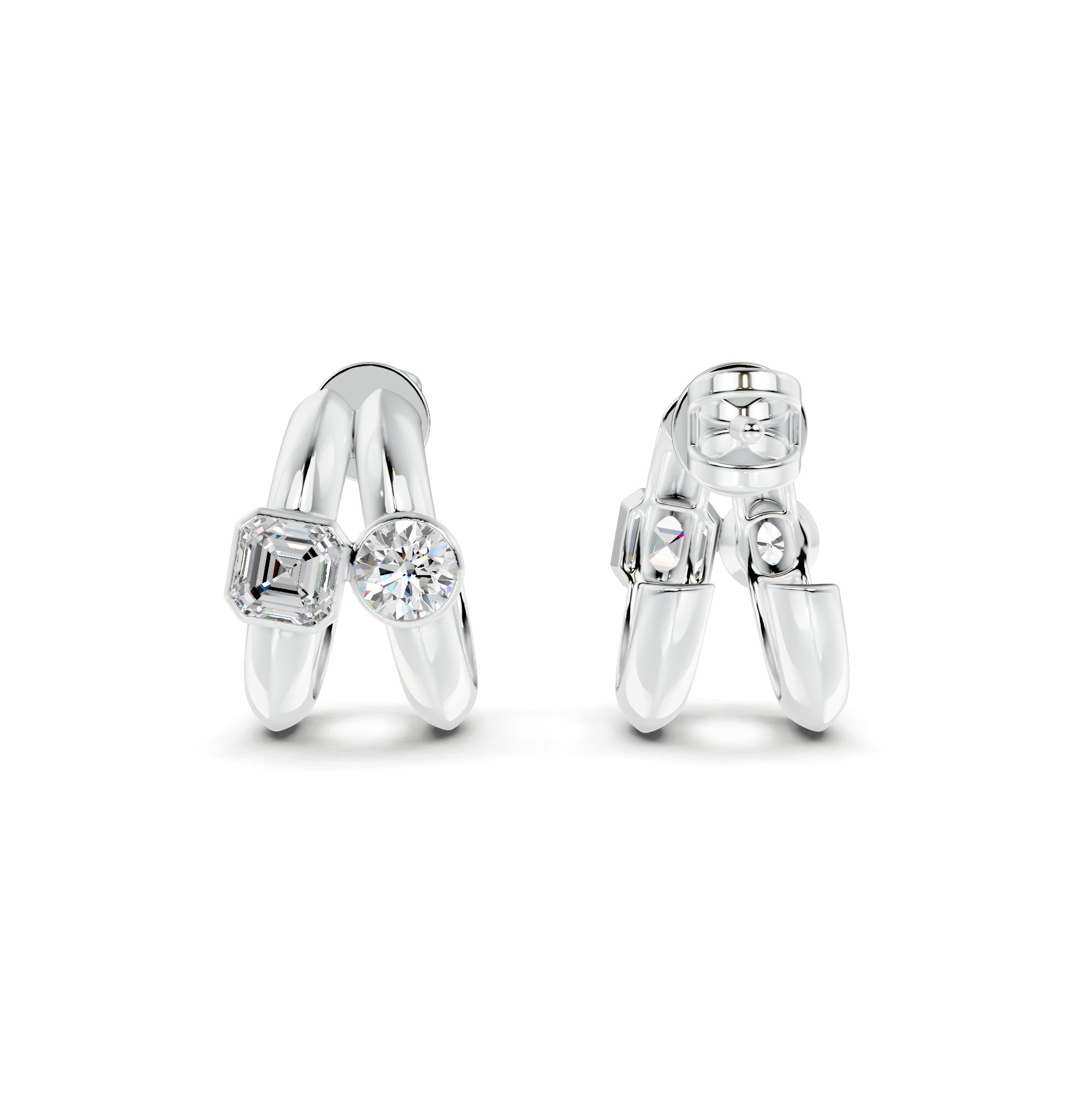 Diamond Stud Earrings WSE245 - View 7