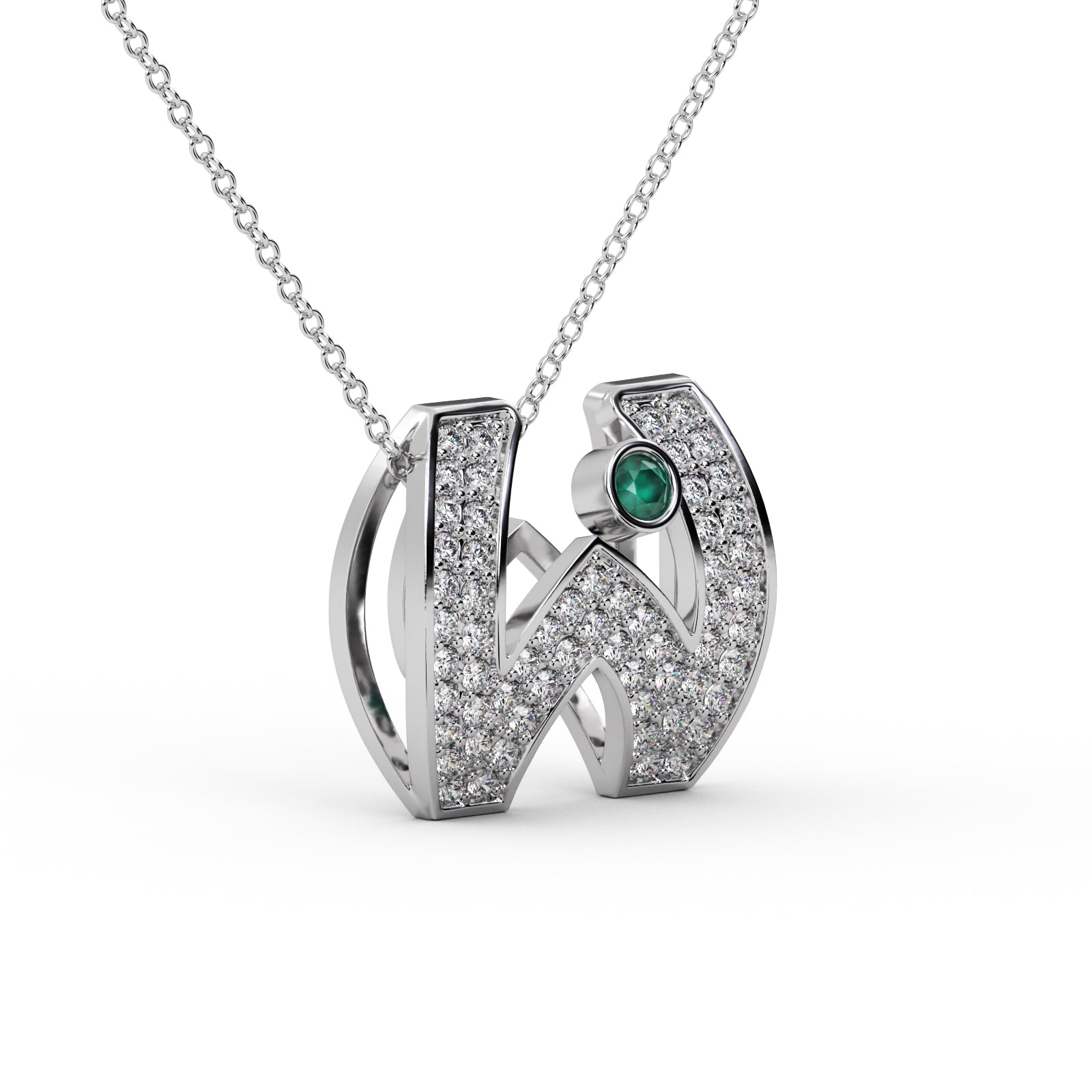 Diamond Pear Pendant WSE198 - View 5
