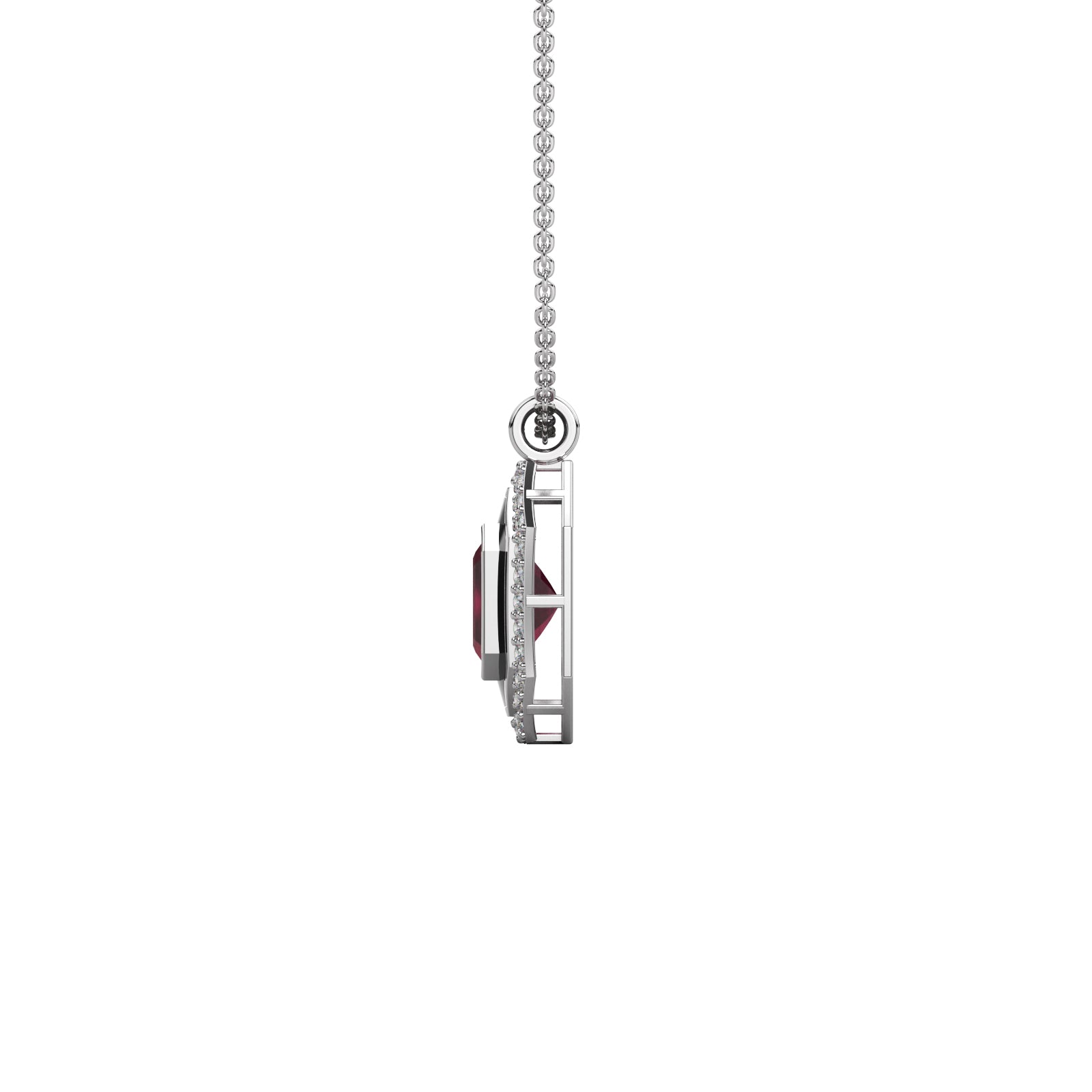 Diamond Cluster Pendant WSE194 - View 4