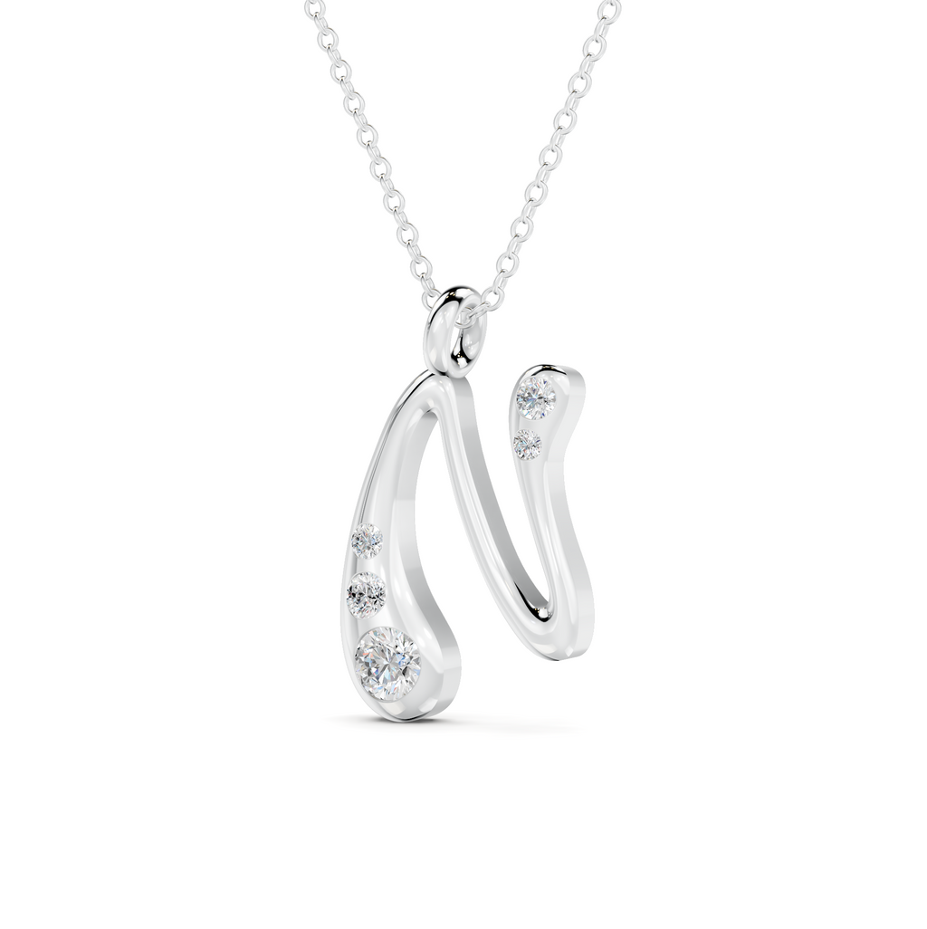 Diamond Initial N Pendant WSE264 - View 2