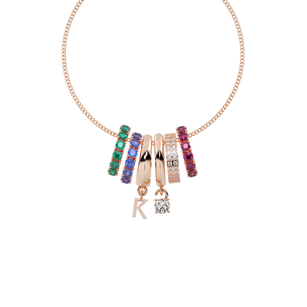 Diamond Oval Pendant WSE192 - View 3