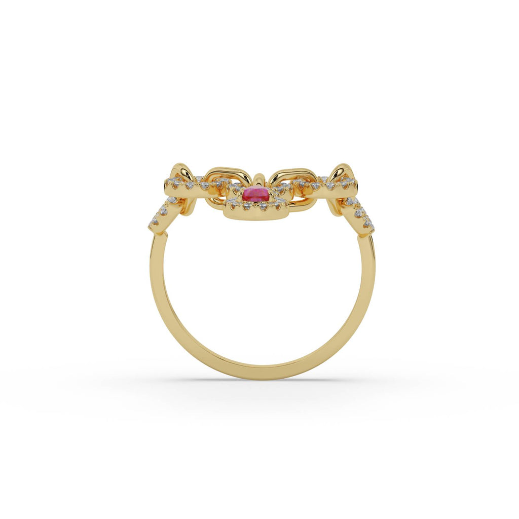 Infinity Pear Ring – WSE81 – view 4