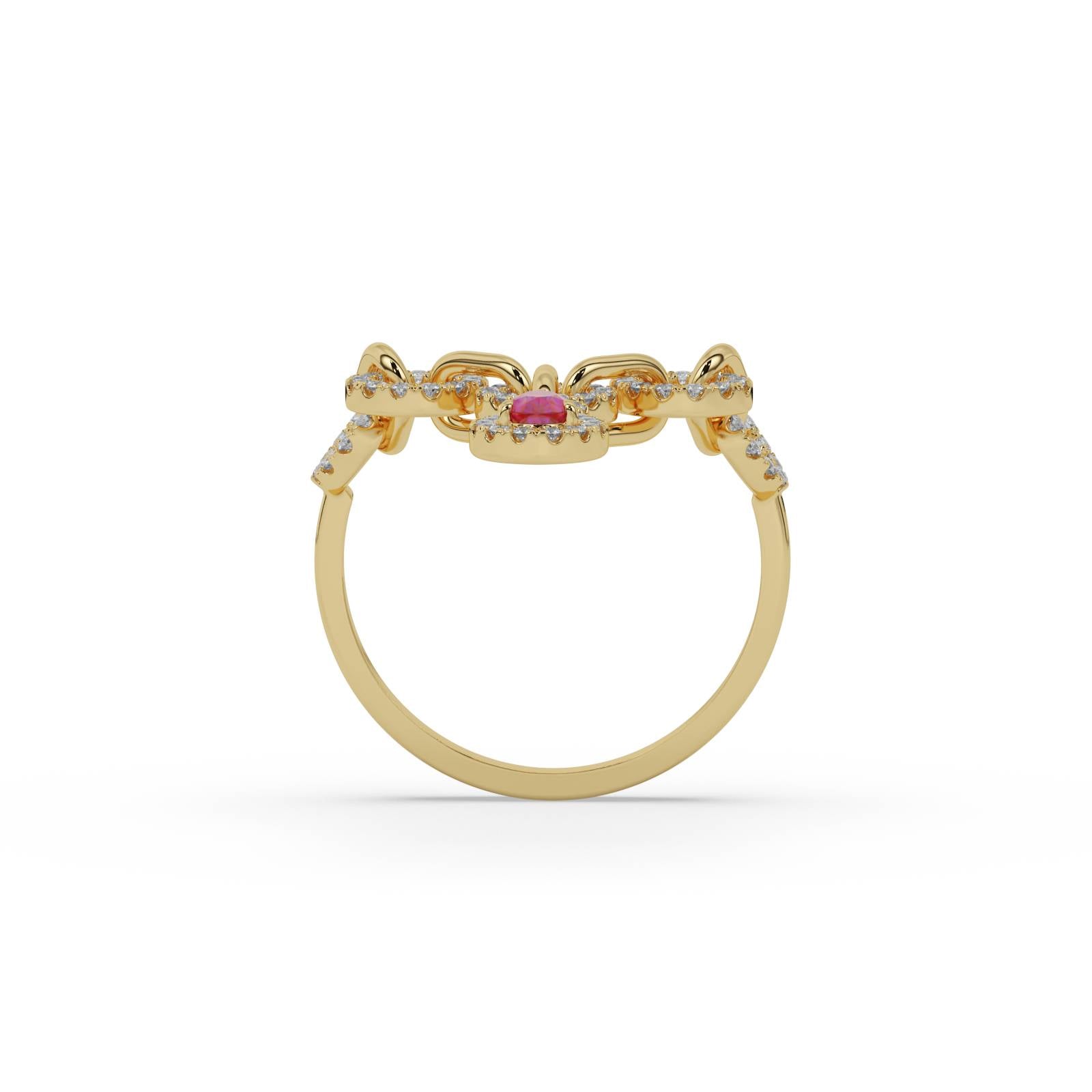 Infinity Pear Ring – WSE81 – view 4