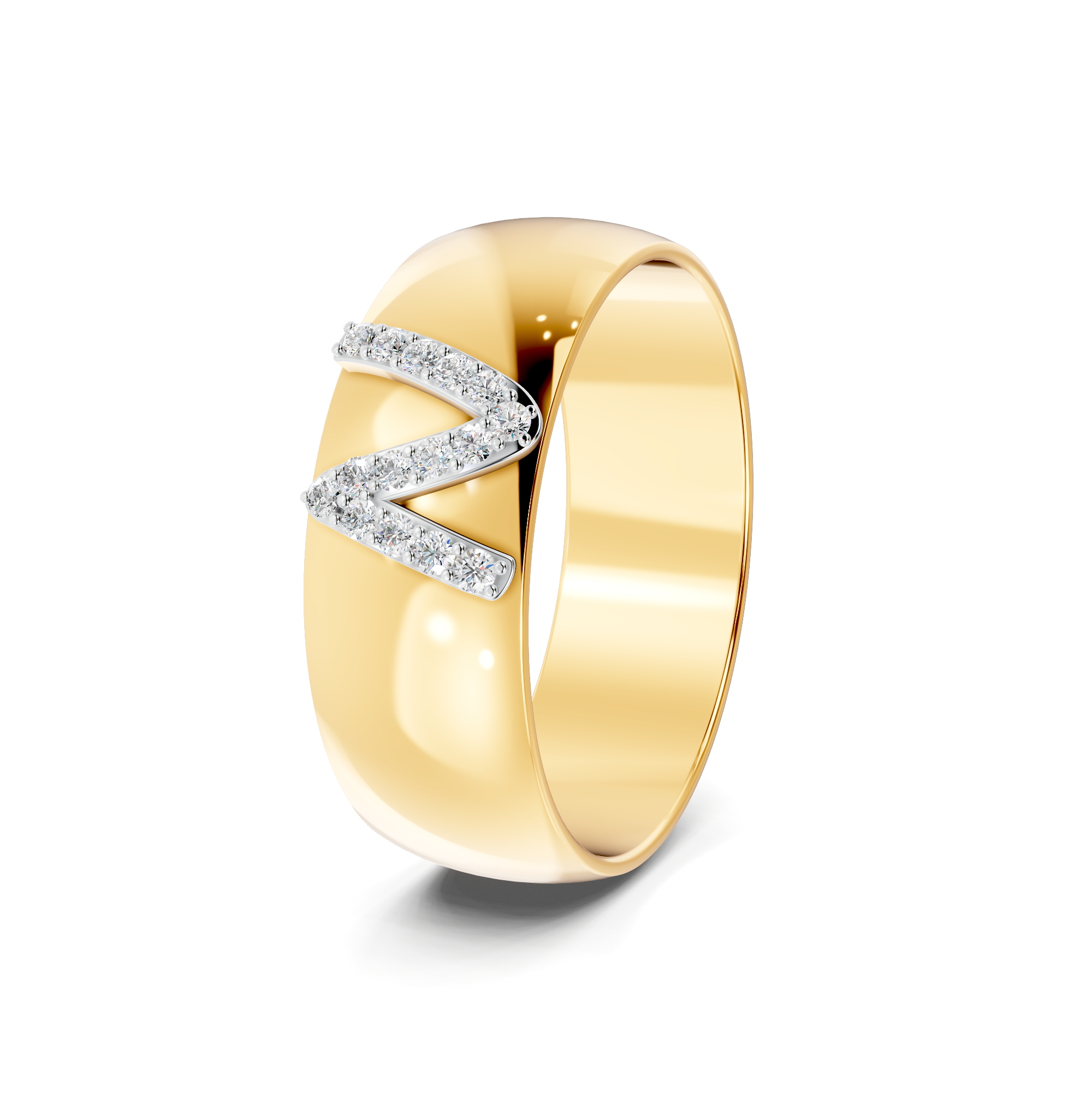 Diamond Crossover Ring WSE227 - View 3