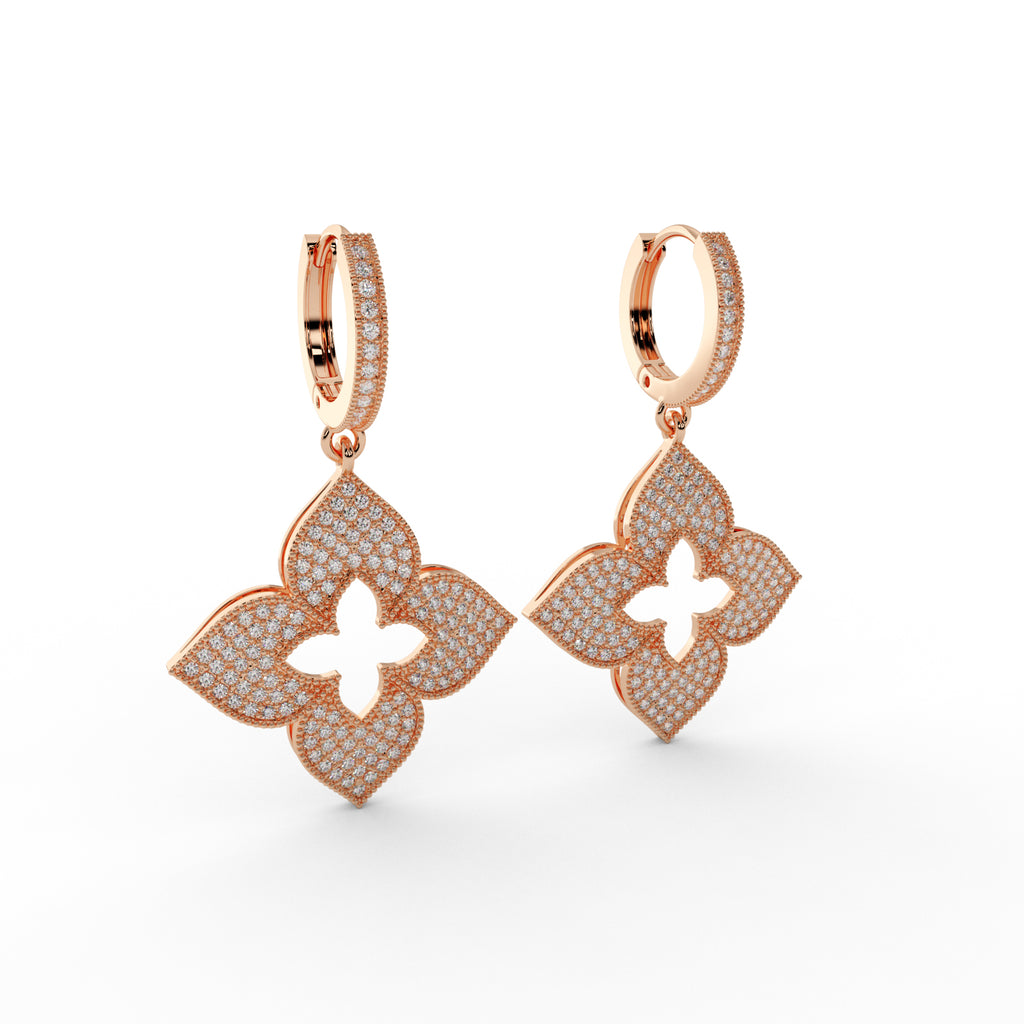 Diamond Bow Earrings WSE169 - View 3