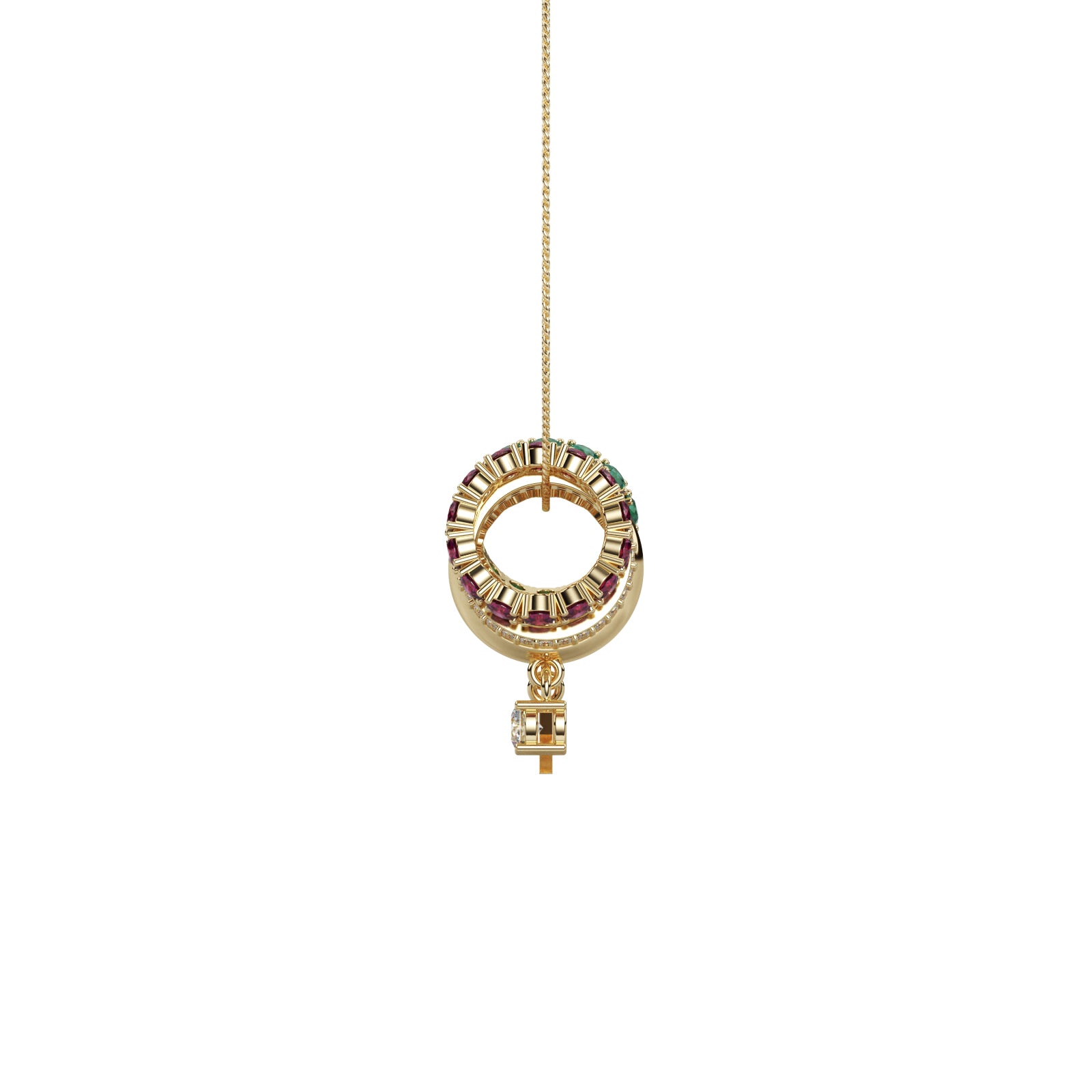 Diamond Oval Pendant WSE192 - View 8