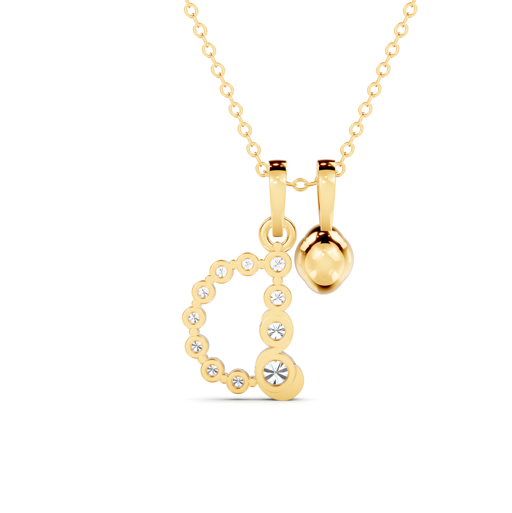 Diamond Initial A Pendant WSE253 - View 5