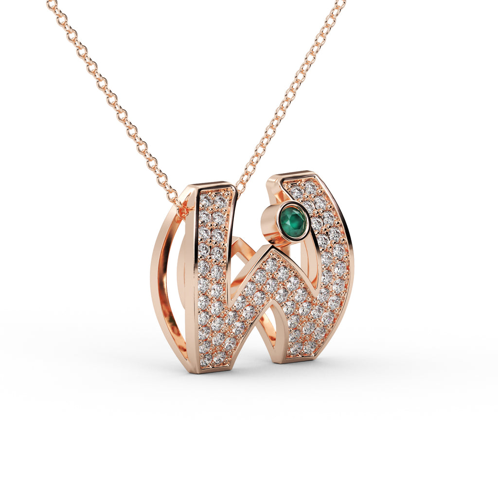 Diamond Pear Pendant WSE198 - View 3