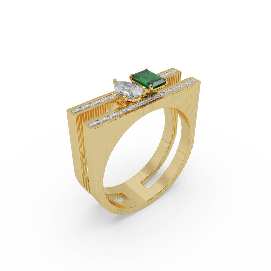 Baguette Statement Ring – WSE88 – view 2
