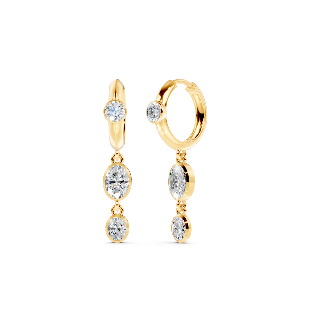 Diamond Drop Earrings WSE246 - View 7