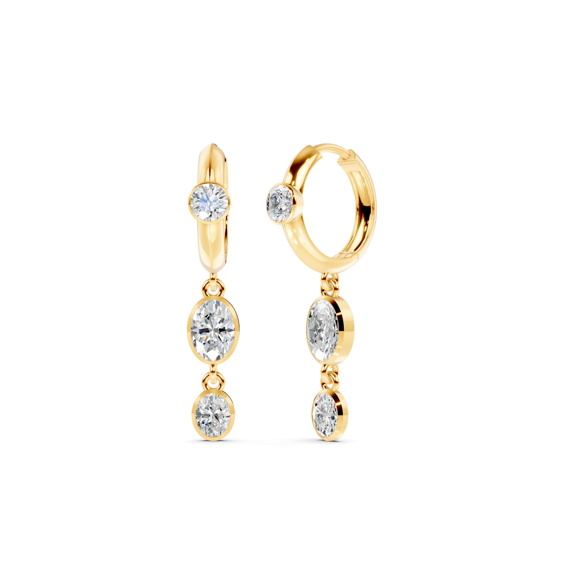 Diamond Drop Earrings WSE246 - View 7