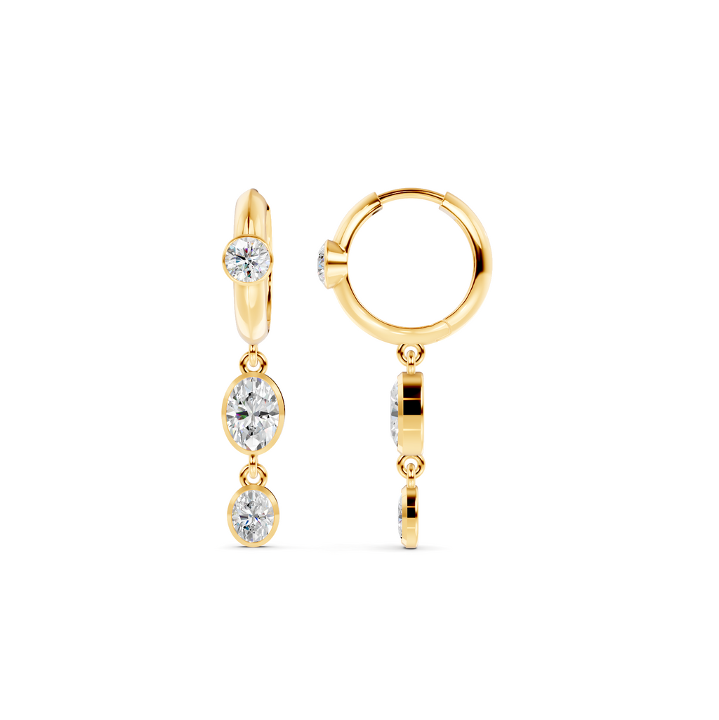 Diamond Drop Earrings WSE246 - View 6
