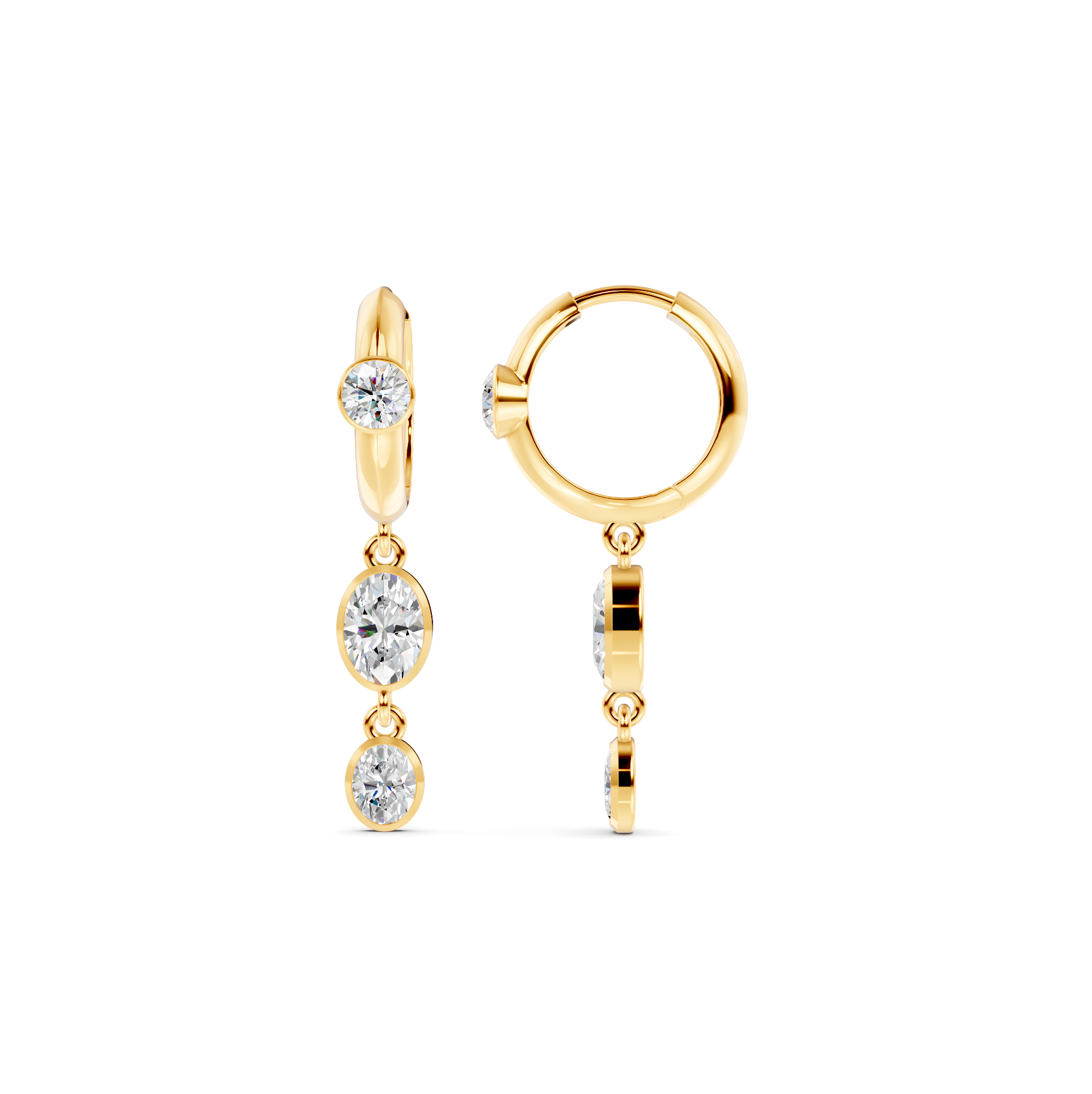 Diamond Drop Earrings WSE246 - View 6