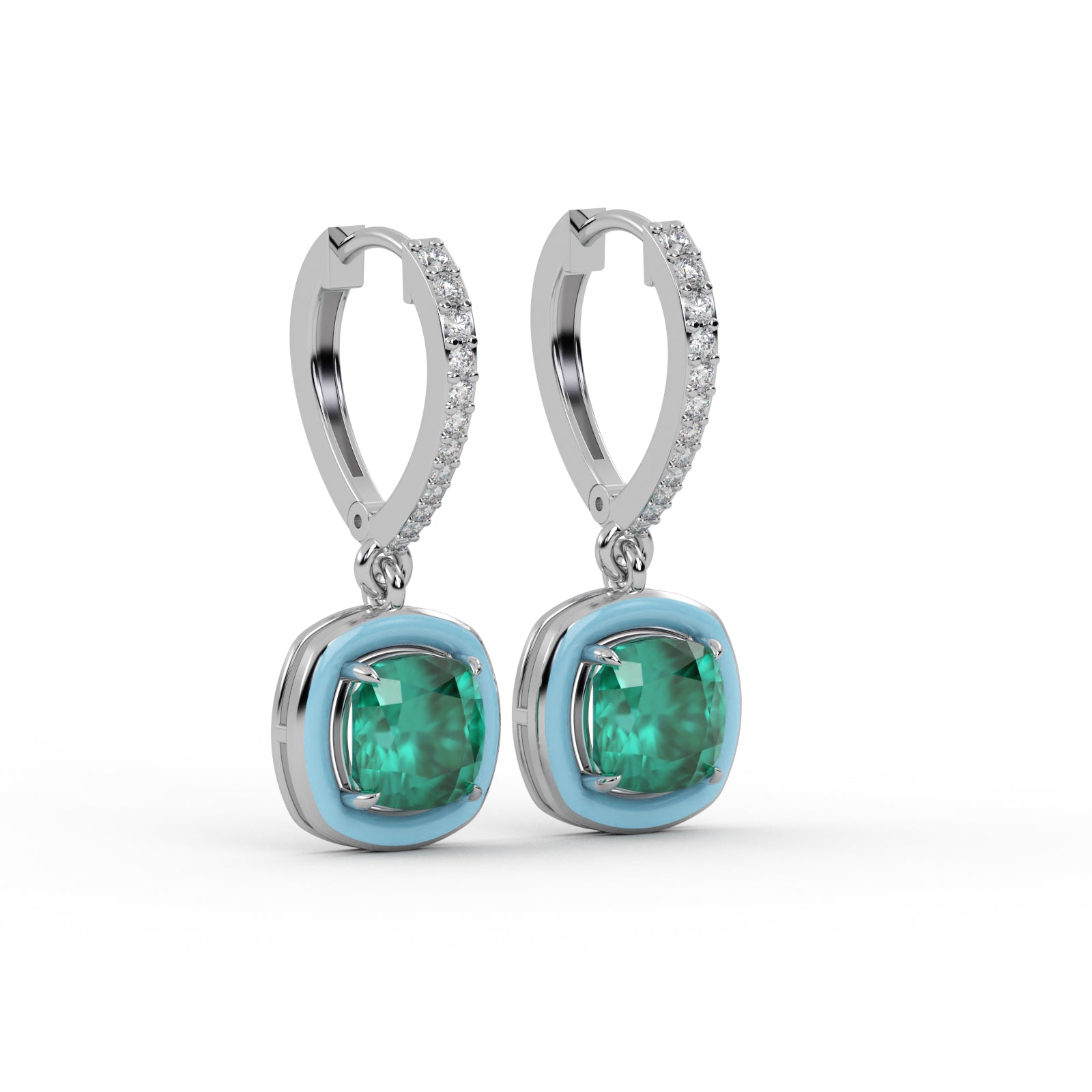 Diamond Twisted Earrings WSE161 - View 2