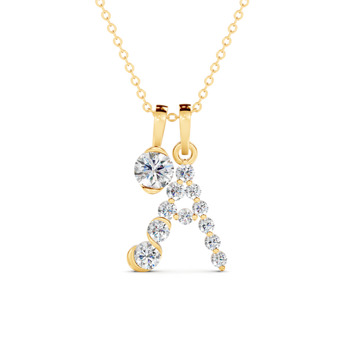 Diamond Initial T Pendant WSE252 - View 4