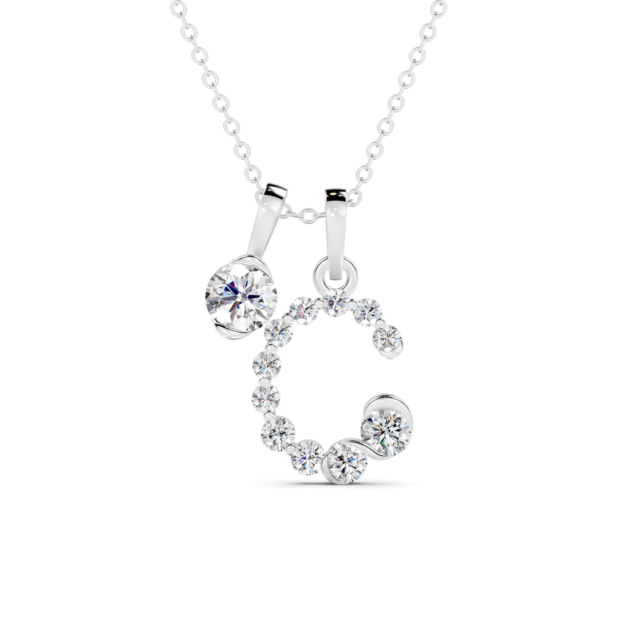 Diamond Initial D Pendant WSE254