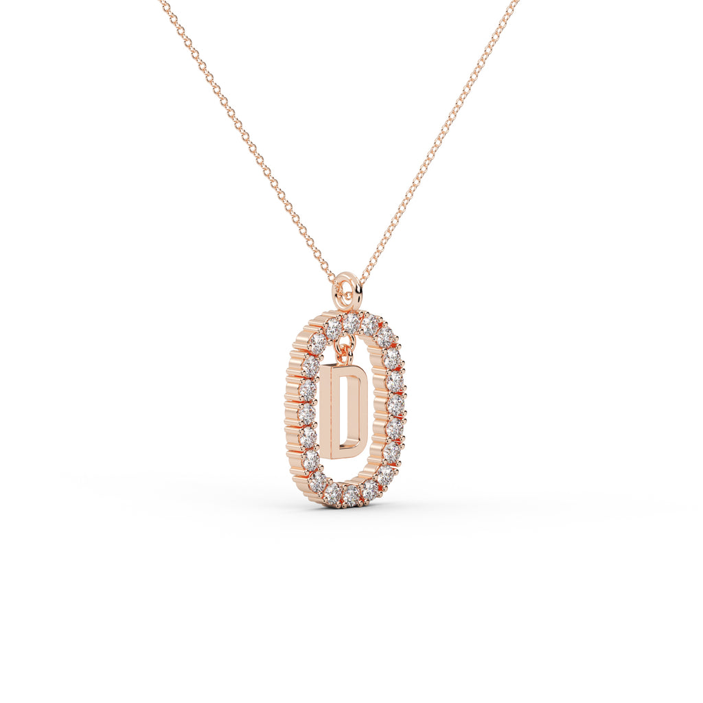 Diamond Oval Pendant WSE180 - View 3