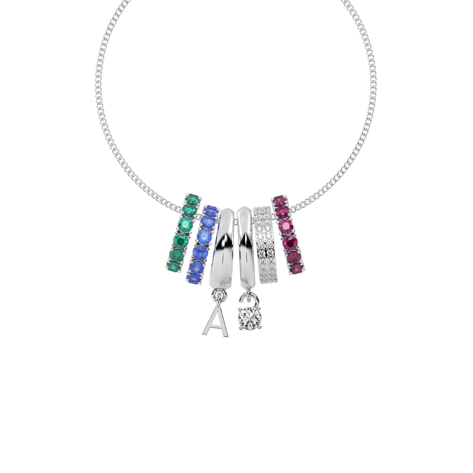 Diamond Geometric Pendant WSE193 - View 3