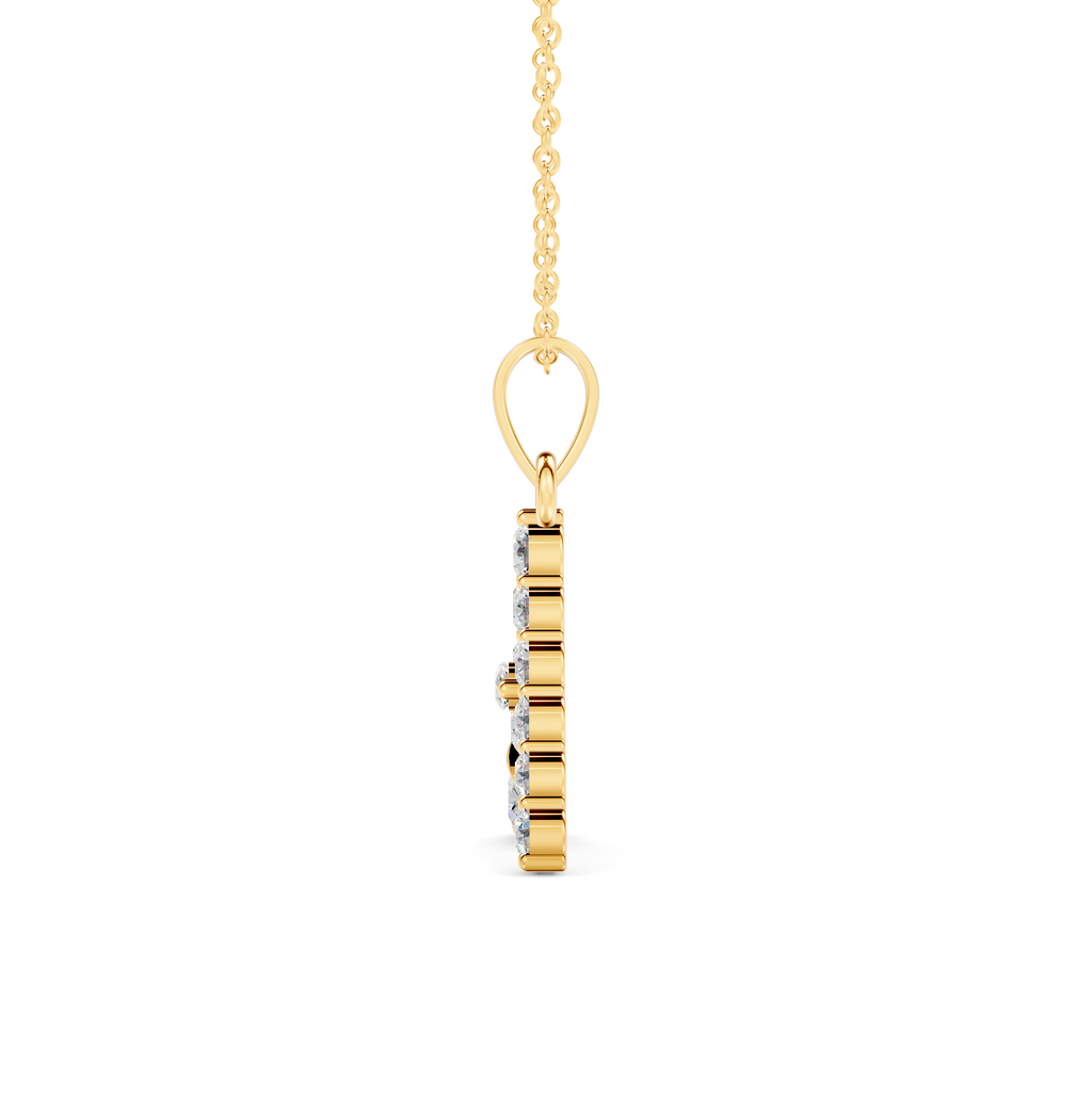 Diamond Initial W Pendant WSE258