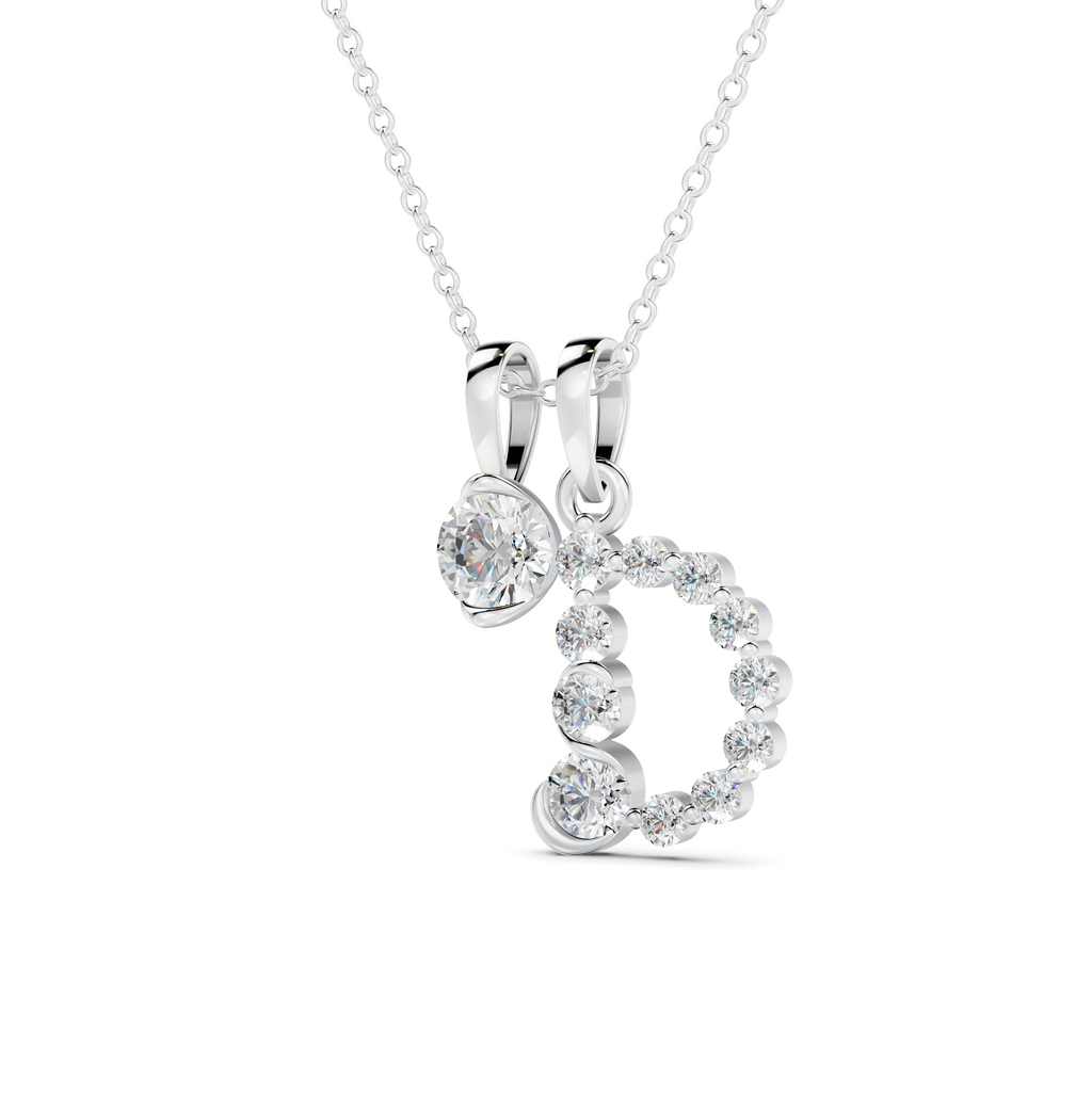 Diamond Initial A Pendant WSE253 - View 2