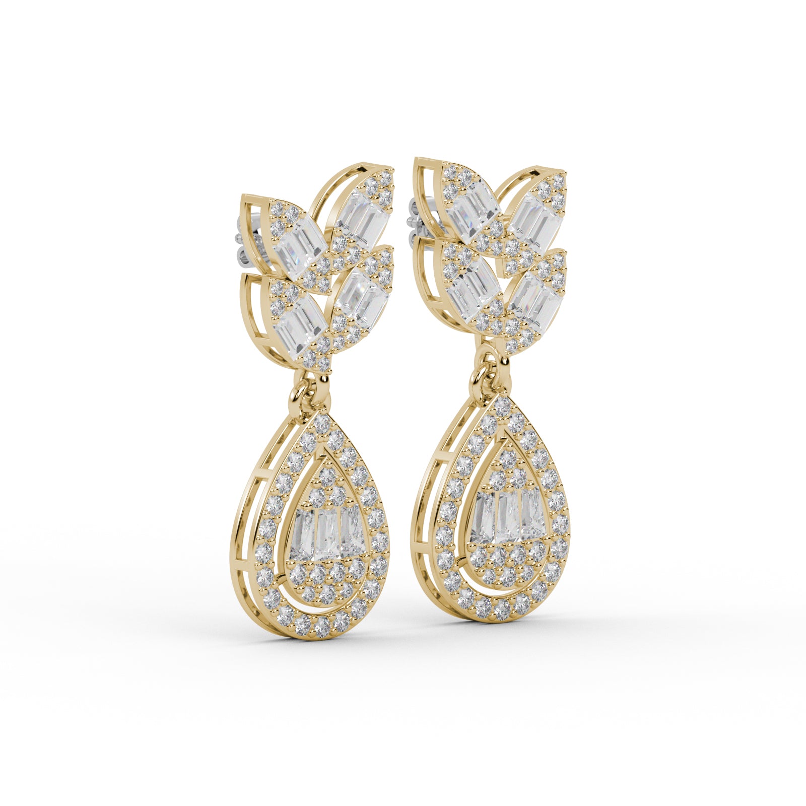 Diamond Pave Earrings WSE155 - View 3