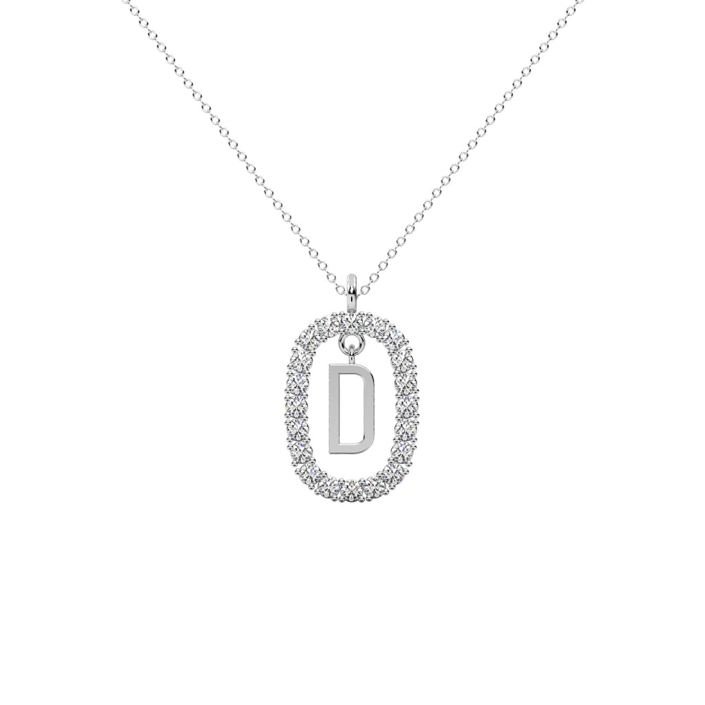 Diamond Oval Pendant WSE180 - View 7