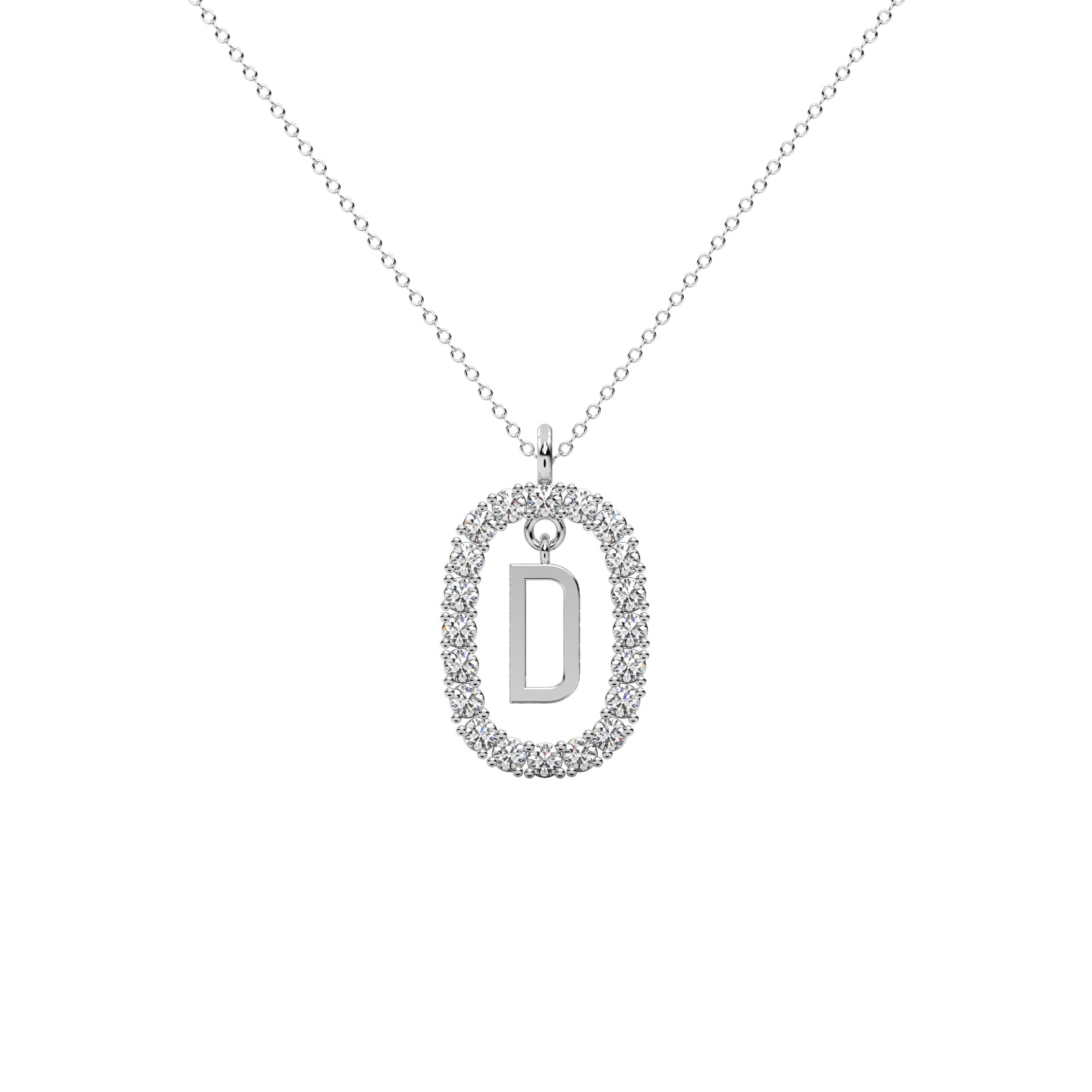 Diamond Oval Pendant WSE180 - View 7