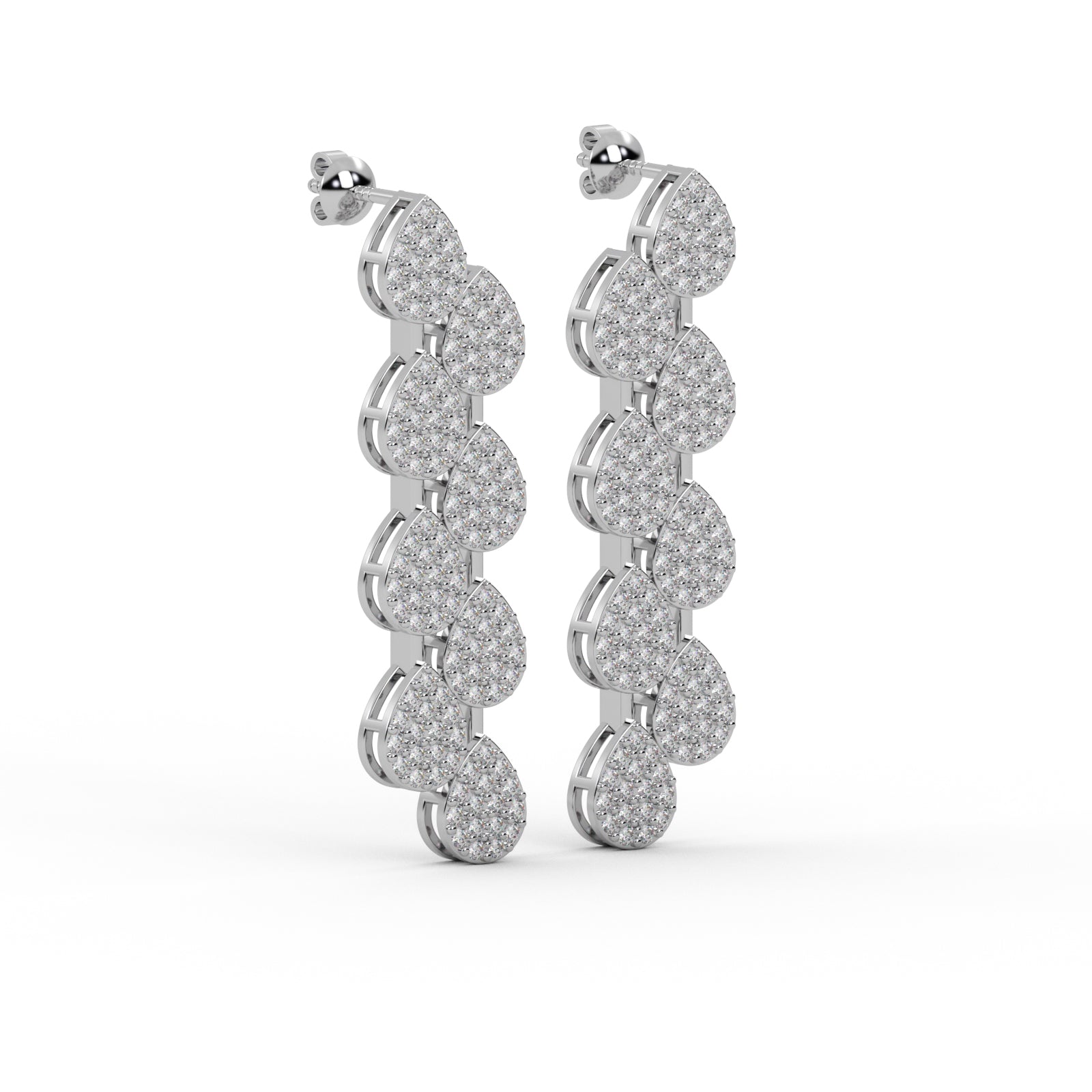 Diamond Chandelier Earrings WSE154 - View 2
