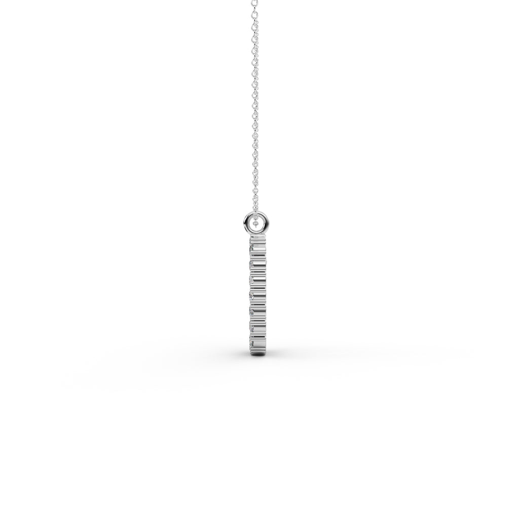 Diamond Oval Pendant WSE180 - View 8