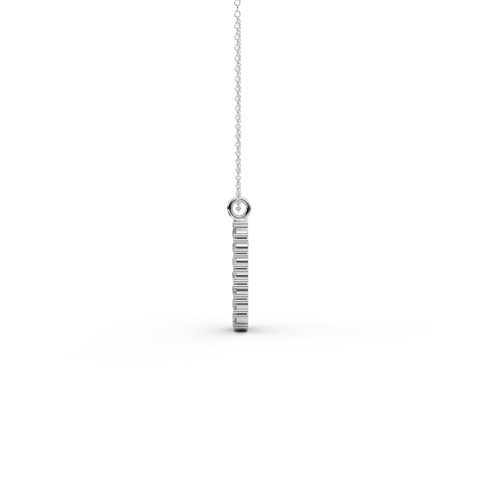 Diamond Oval Pendant WSE180 - View 8