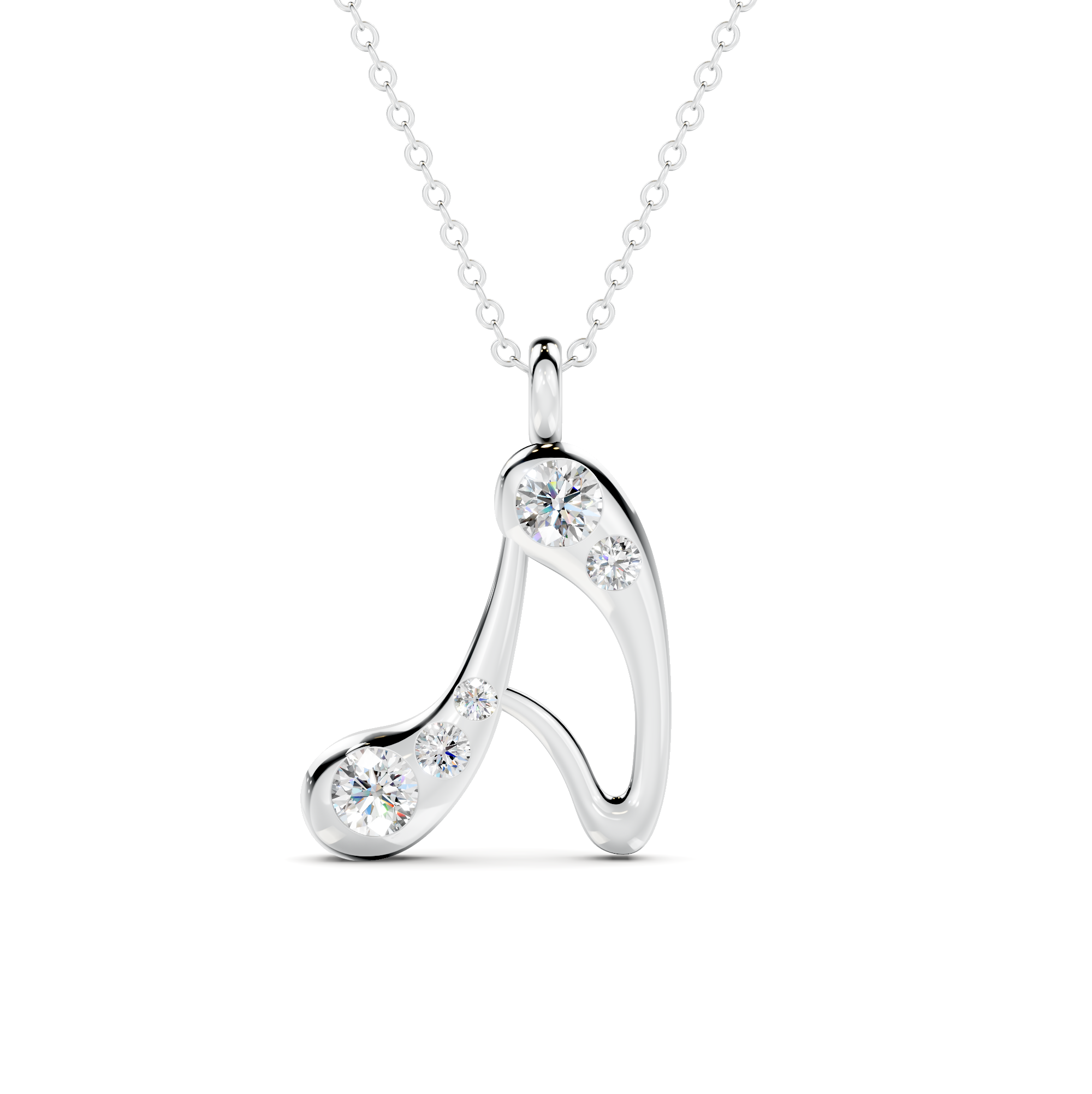 Diamond Initial A Pendant WSE263