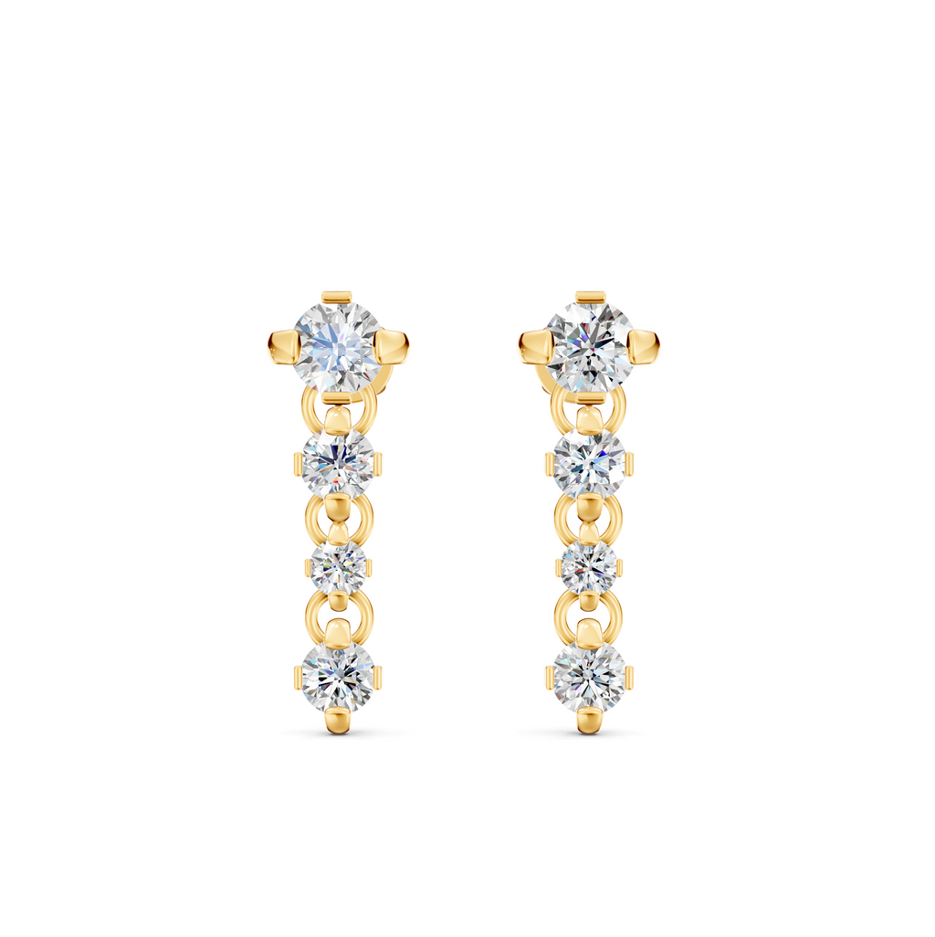 Diamond Dangler Earrings WSE248 - View 4