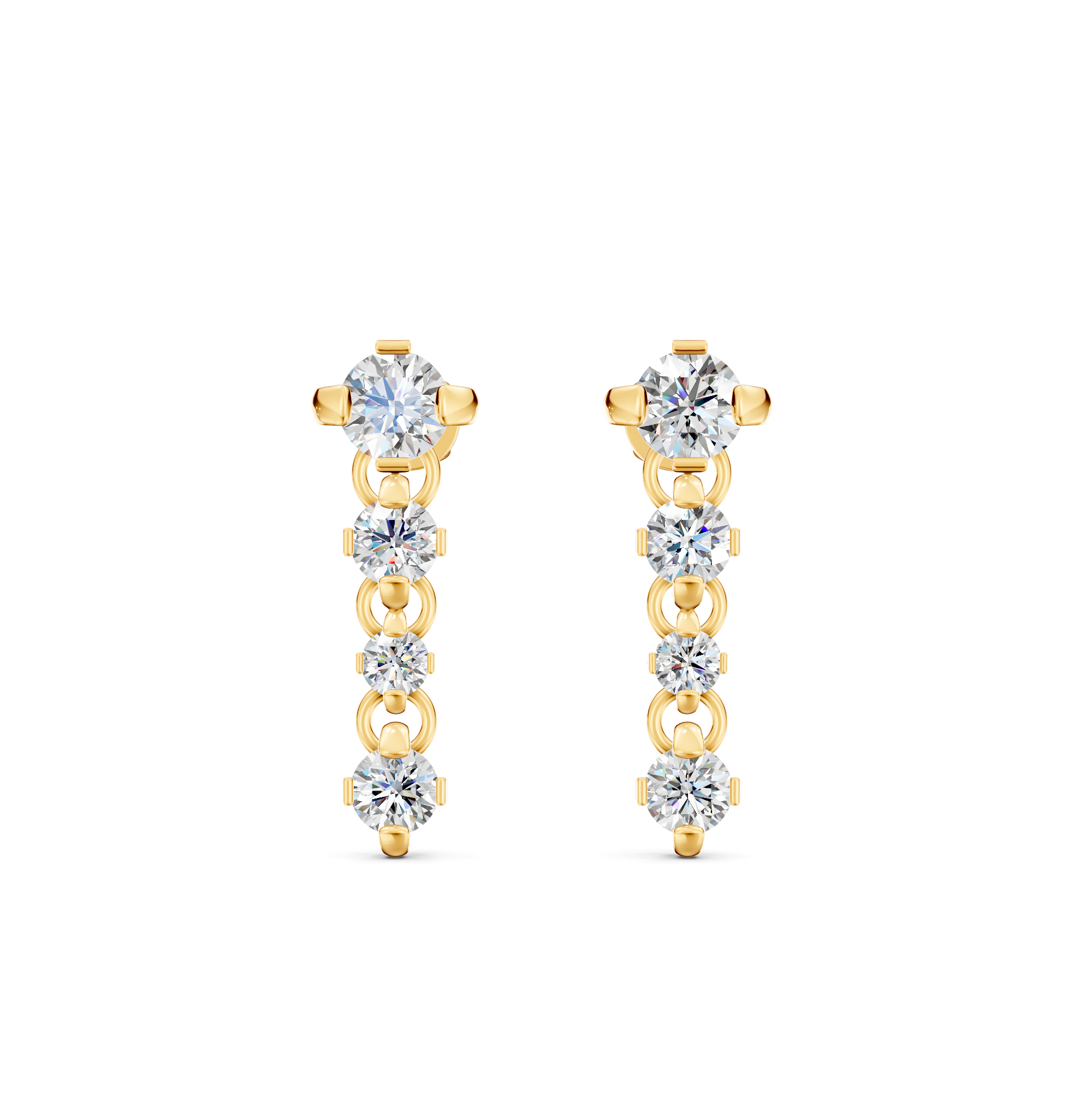 Diamond Dangler Earrings WSE248 - View 4