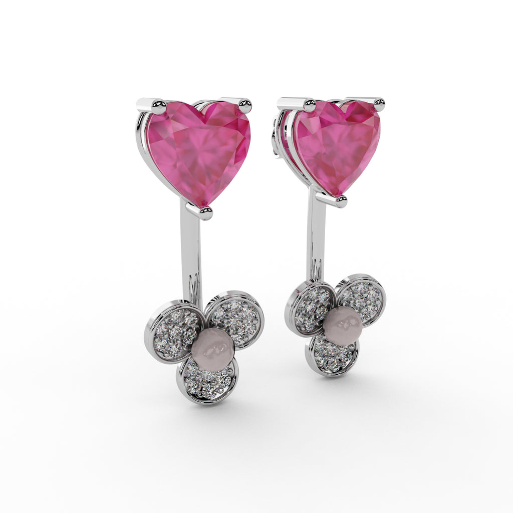 Diamond Crown Earrings WSE166 - View 2
