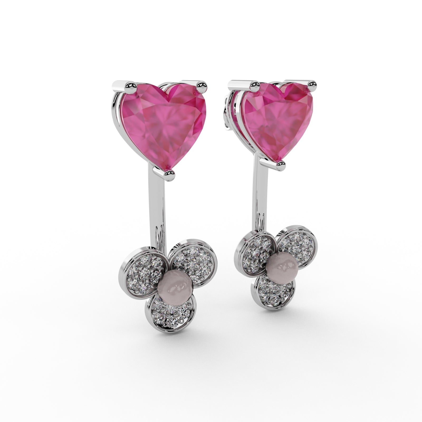 Diamond Crown Earrings WSE166 - View 2
