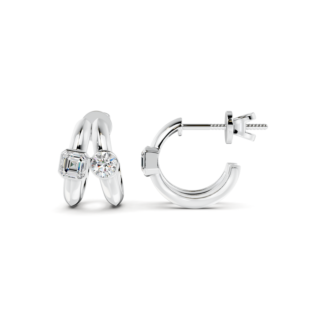 Diamond Stud Earrings WSE245 - View 6