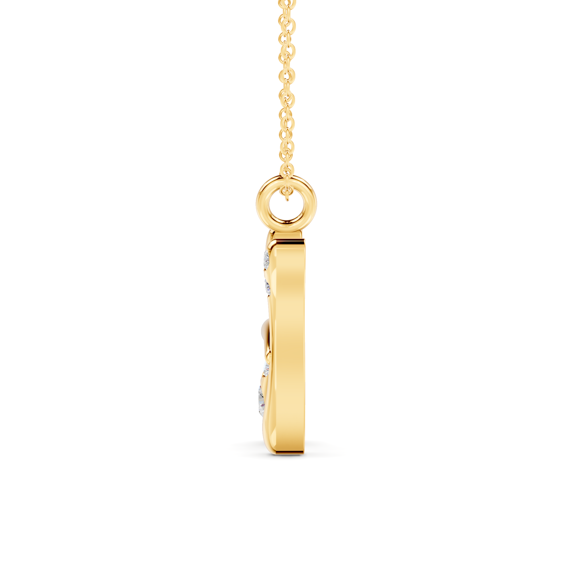 Diamond Initial H Pendant WSE265 - View 6