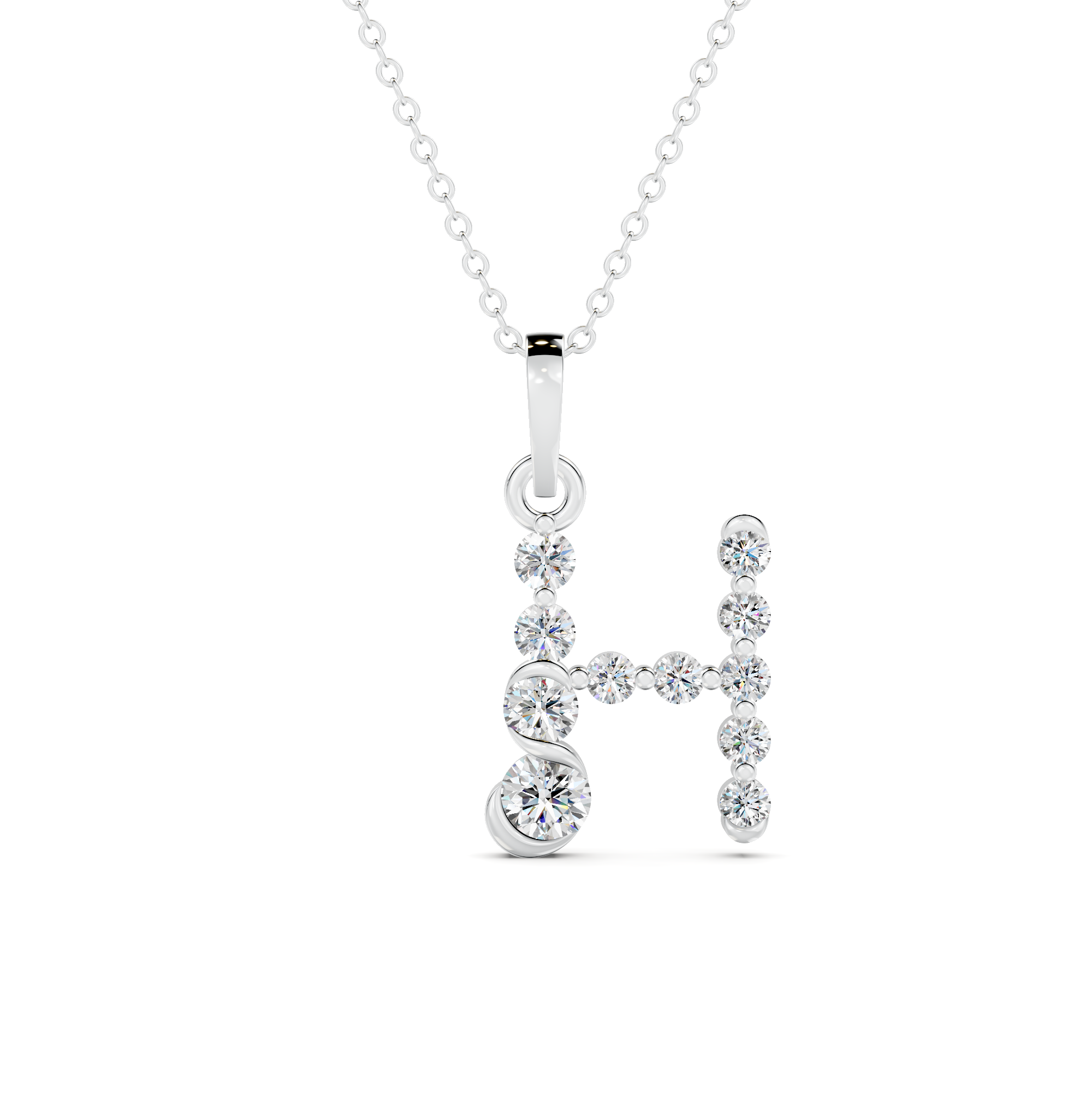 Diamond Initial A Pendant WSE259