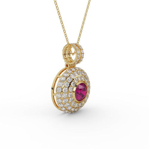 Diamond Flower Pendant WSE228 - View 2