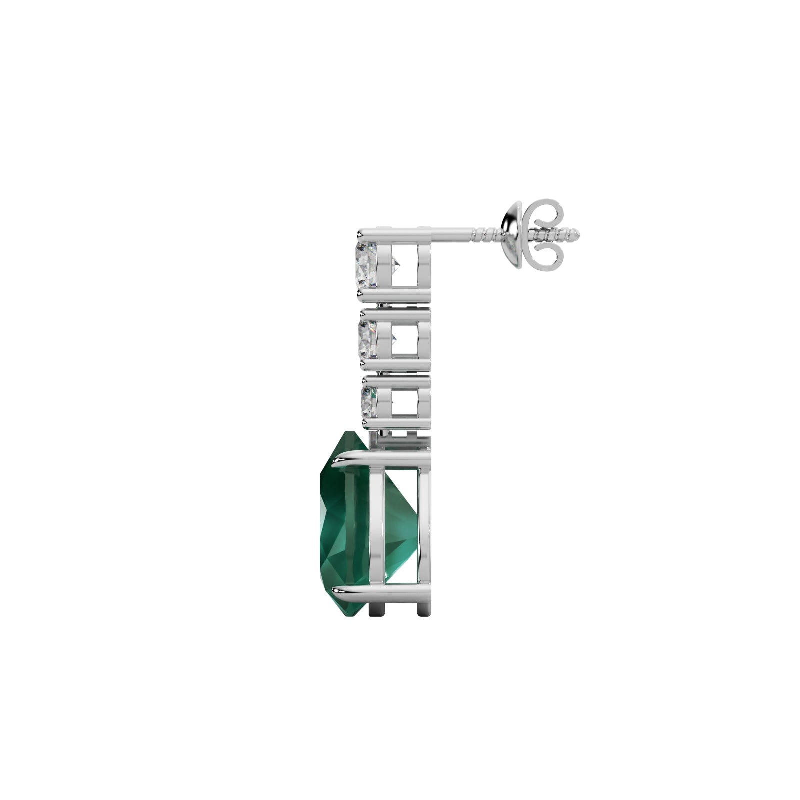 Diamond Charm Earrings WSE149 - View 3