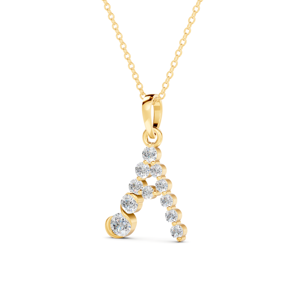 Diamond Initial W Pendant WSE258 - View 6