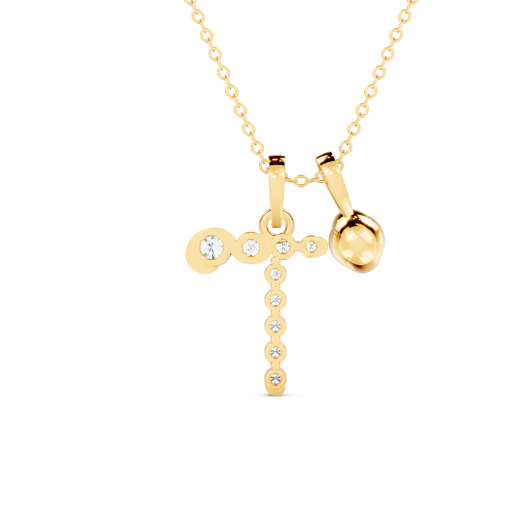 Diamond Initial J Pendant WSE257 - View 3