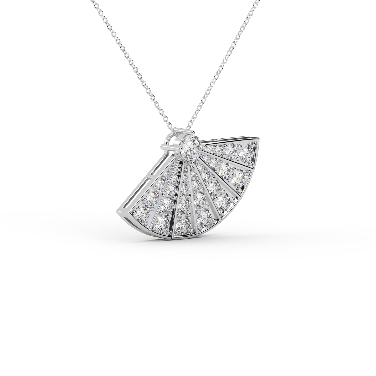 Diamond Cluster Pendant WSE184 - View 5