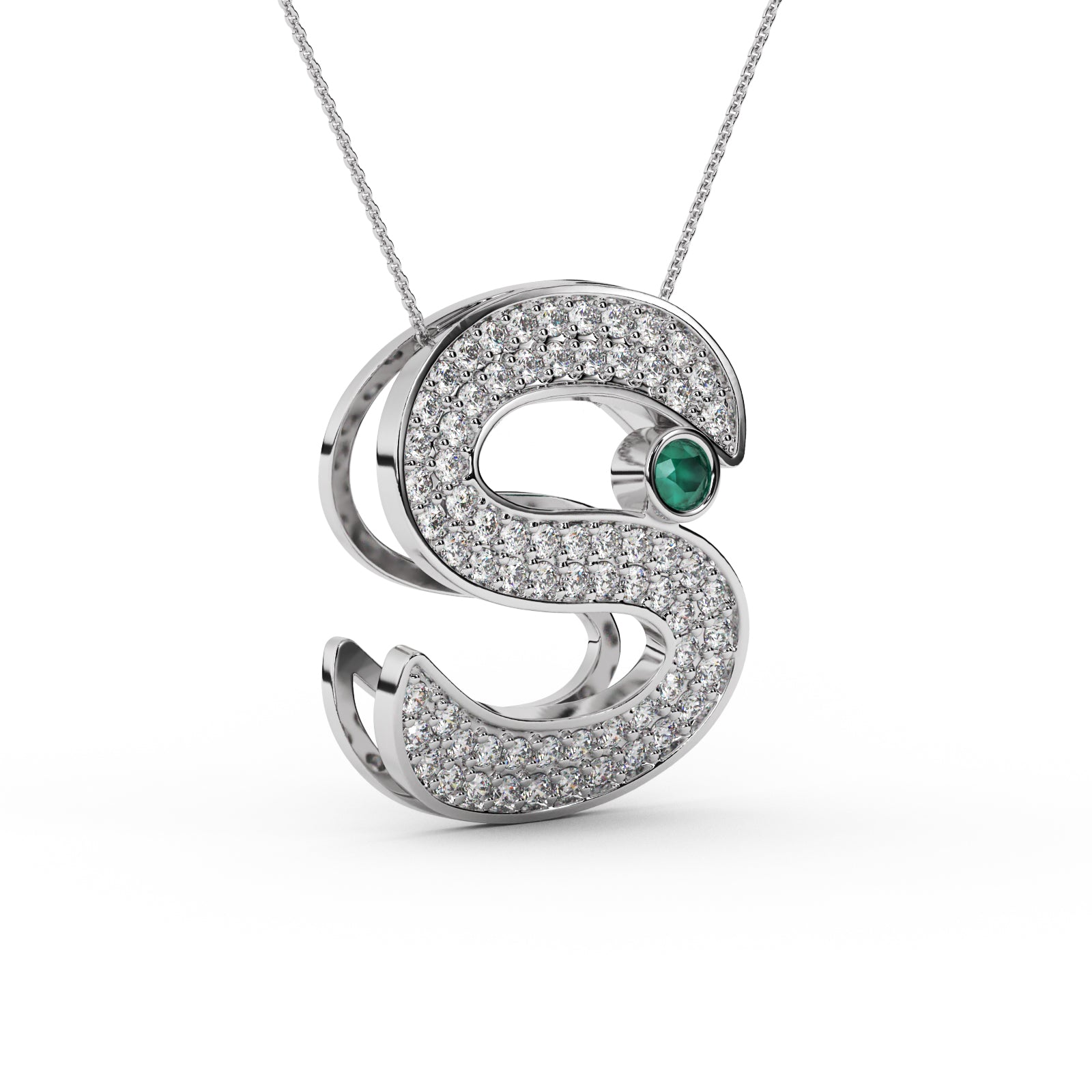 Diamond Halo Pendant WSE200 - View 4