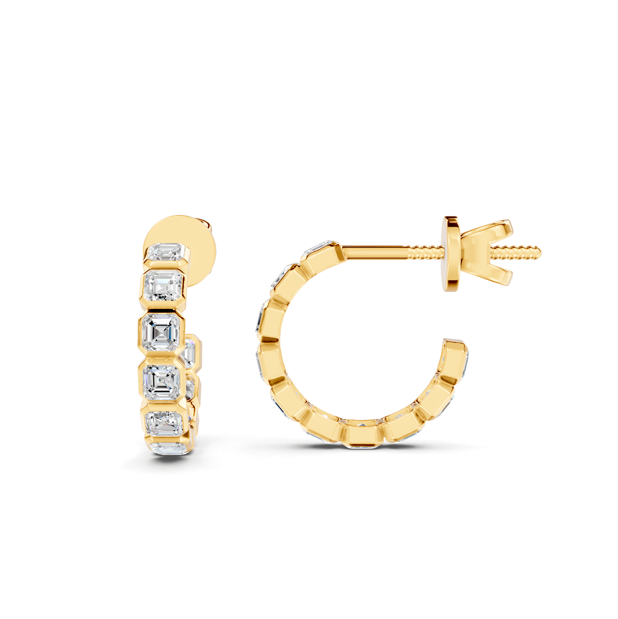 Diamond Cluster Earrings WSE249 - View 5